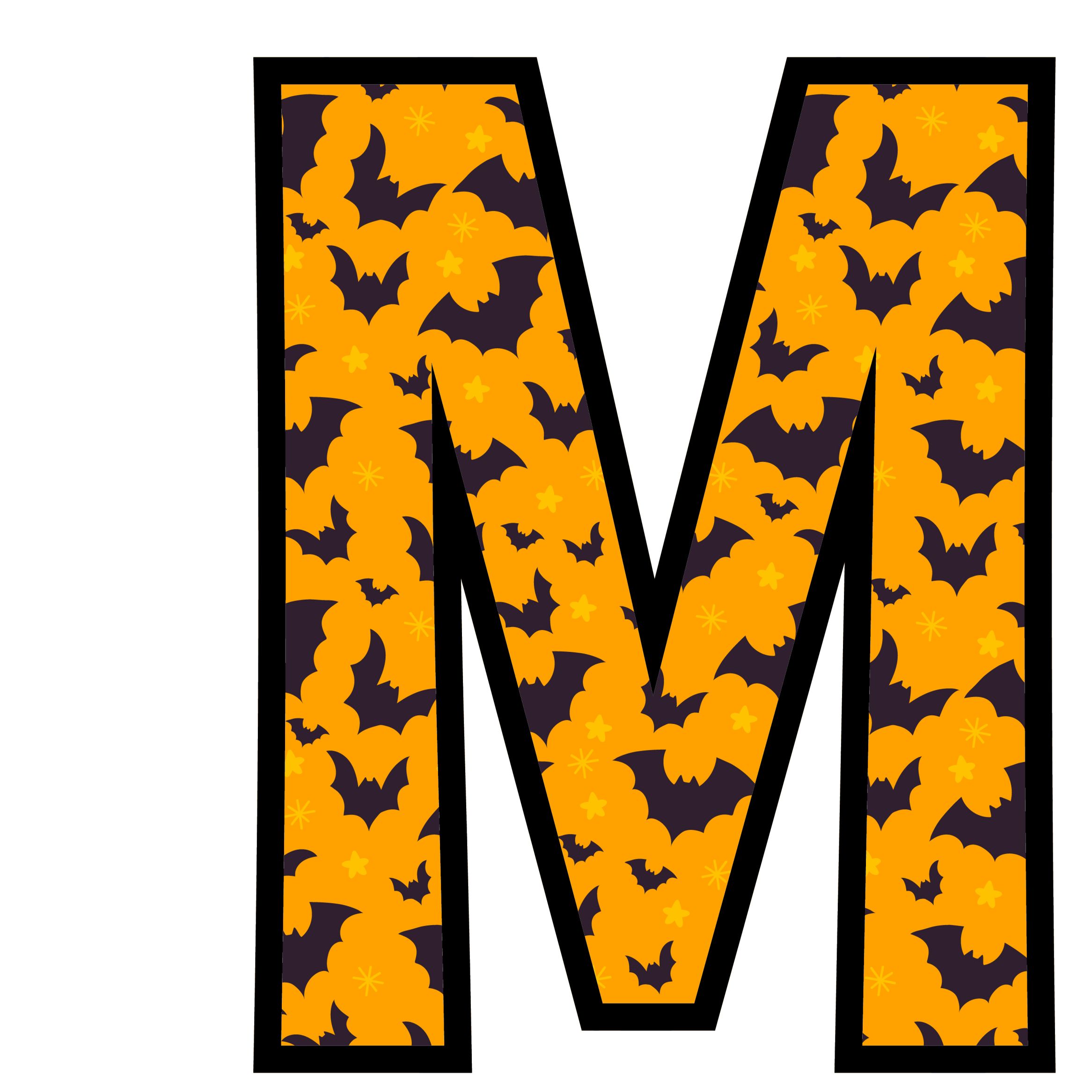 Halloween Bats Letters (13)