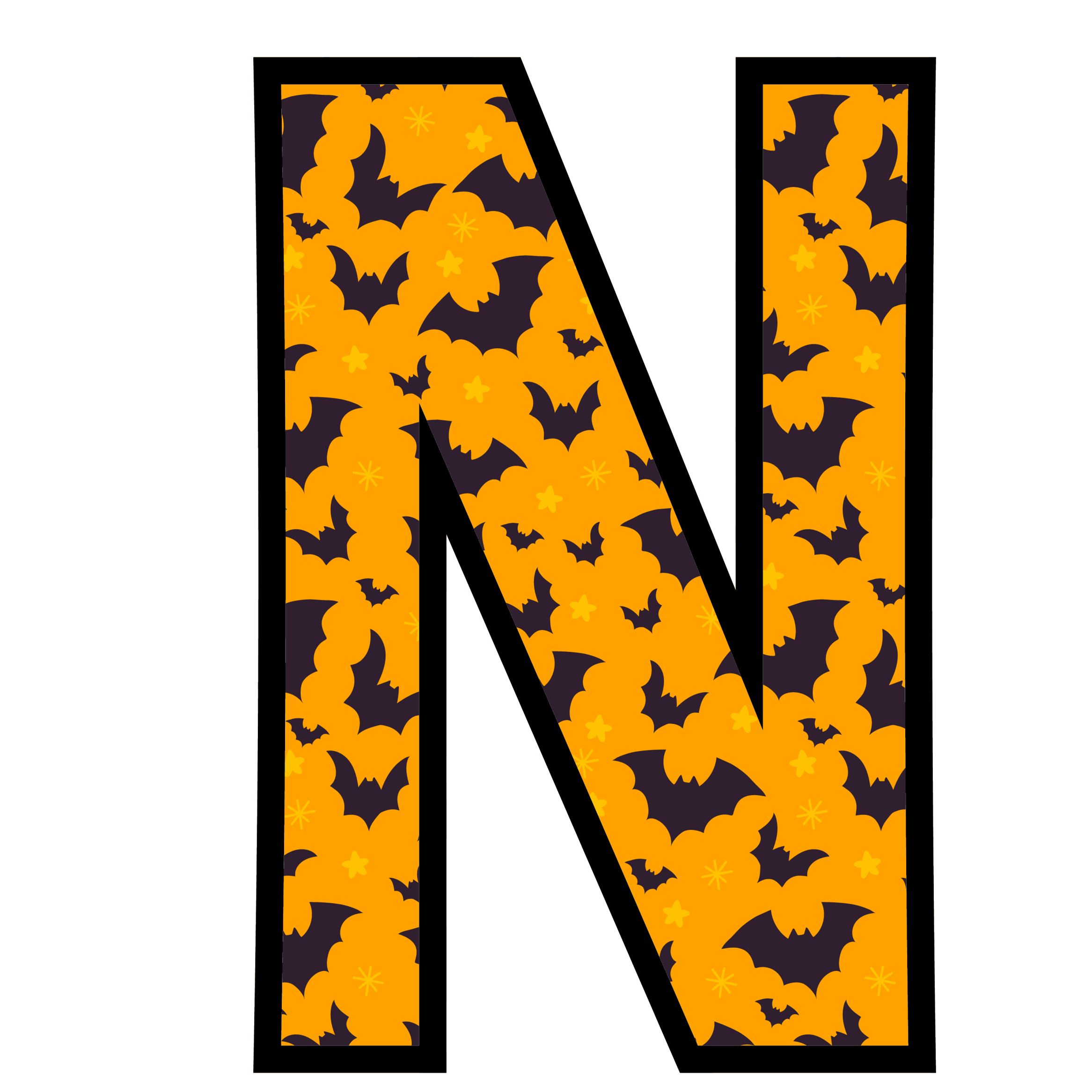 Halloween Bats Letters (14)