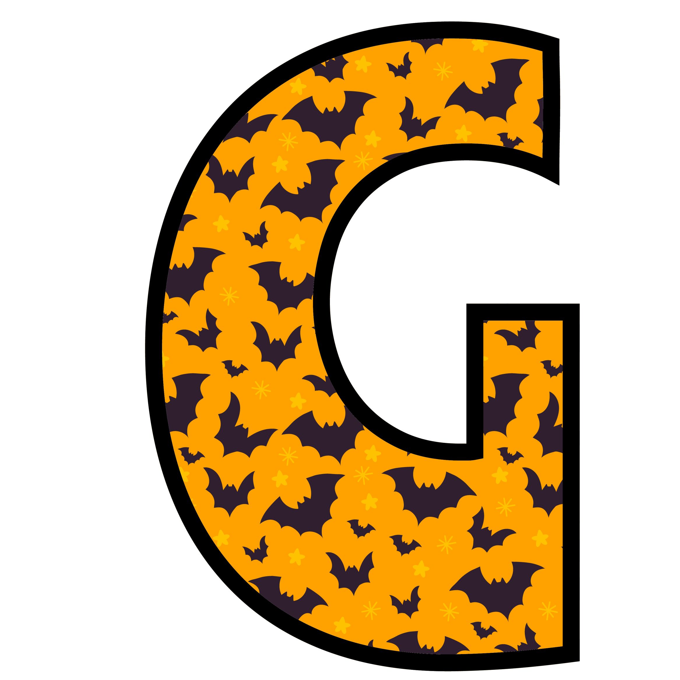 Halloween Bats Letters (7)