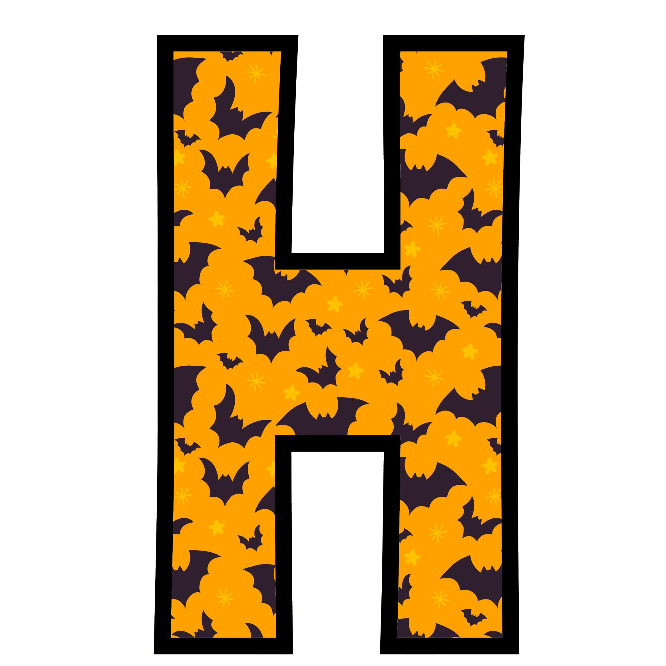 Halloween Bats Letters (8)