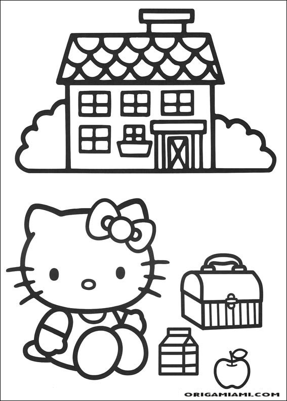 Hello Kitty coloring page (3)