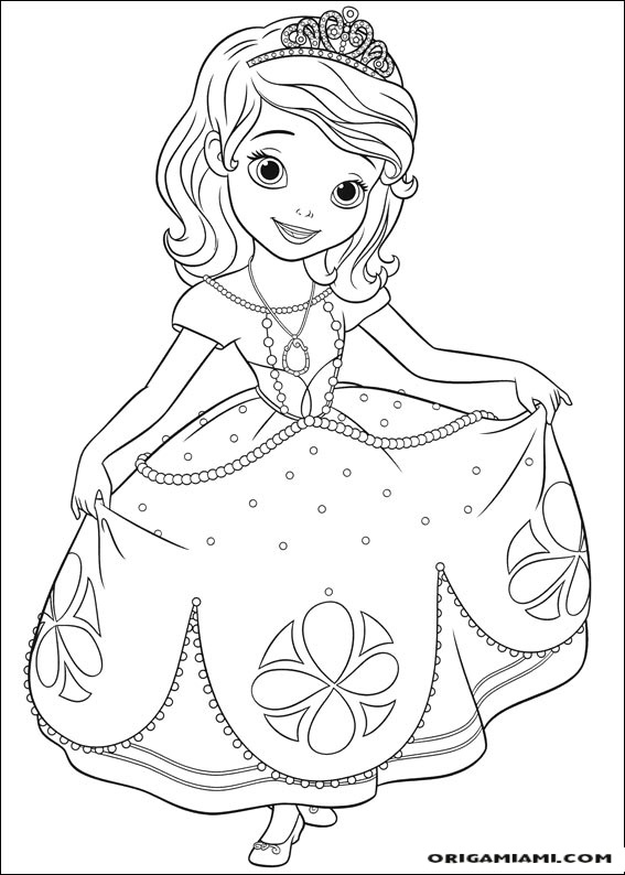 Little princess Sofia coloring page (2)