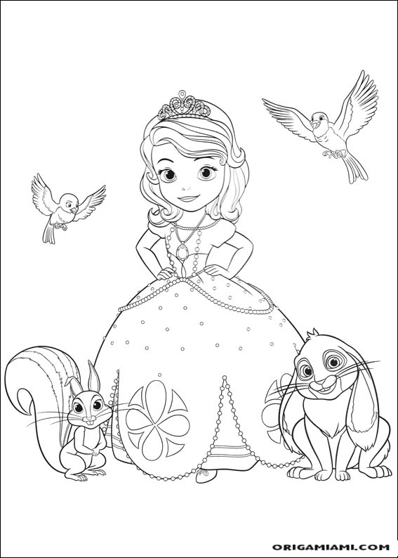 Little princess Sofia coloring page (9)