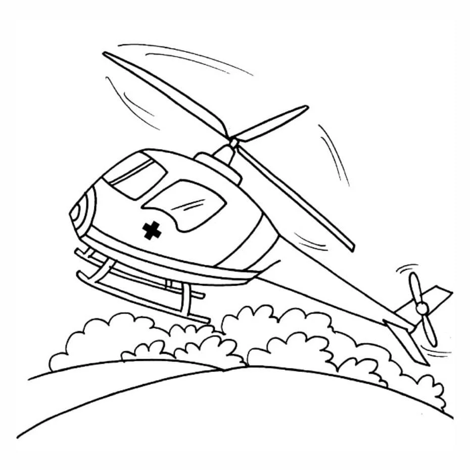 Medical Helicopter coloring pages (2)