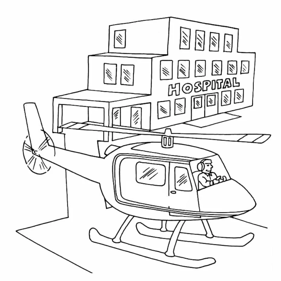 Medical Helicopter coloring pages (3)