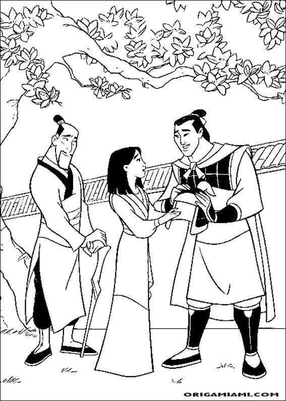 Mulan coloring page (10)