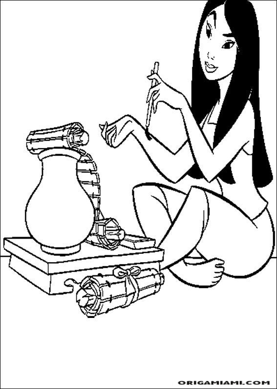 Mulan coloring page (12)