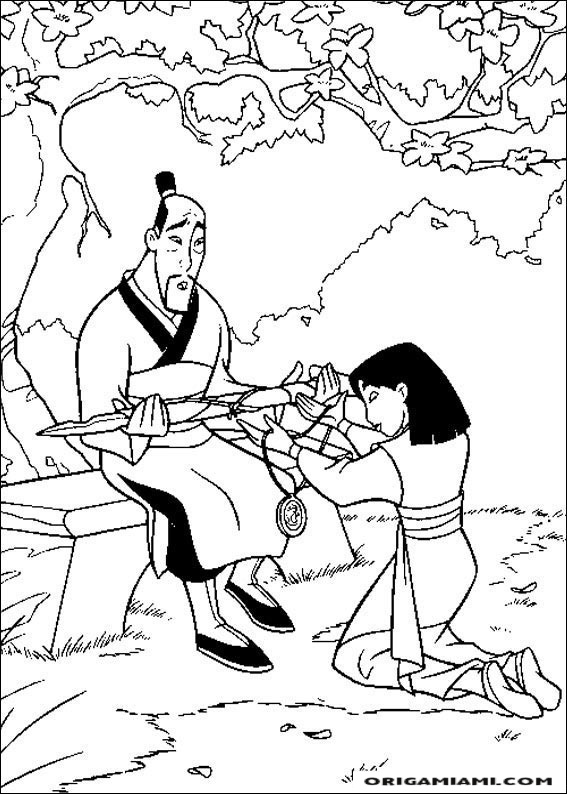 Mulan coloring page (2)