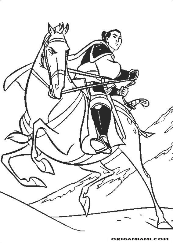 Mulan coloring page (3)