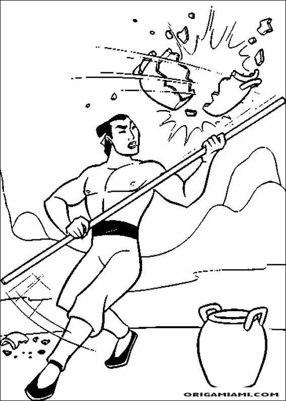 Mulan coloring page (4)