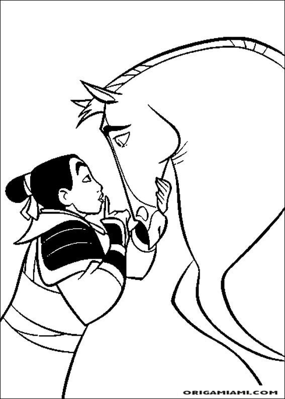 Mulan coloring page (6)