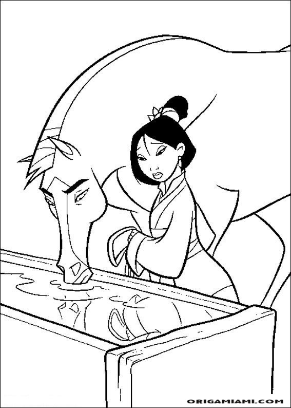 Mulan coloring page (9)