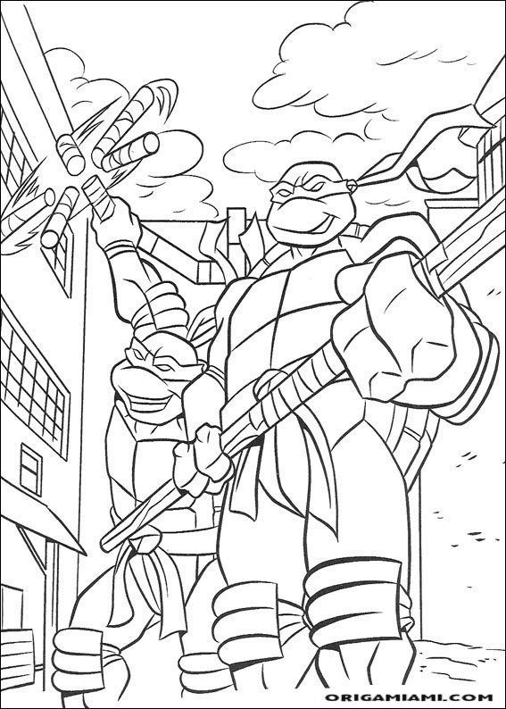 Ninja turtle coloring page (1)