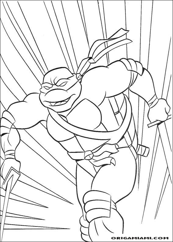 Ninja turtle coloring page (19)