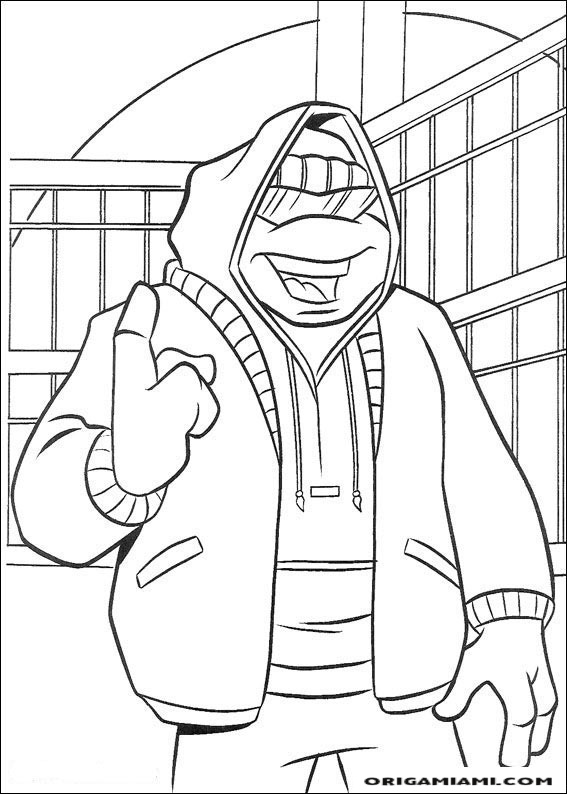 Ninja turtle coloring page (20)