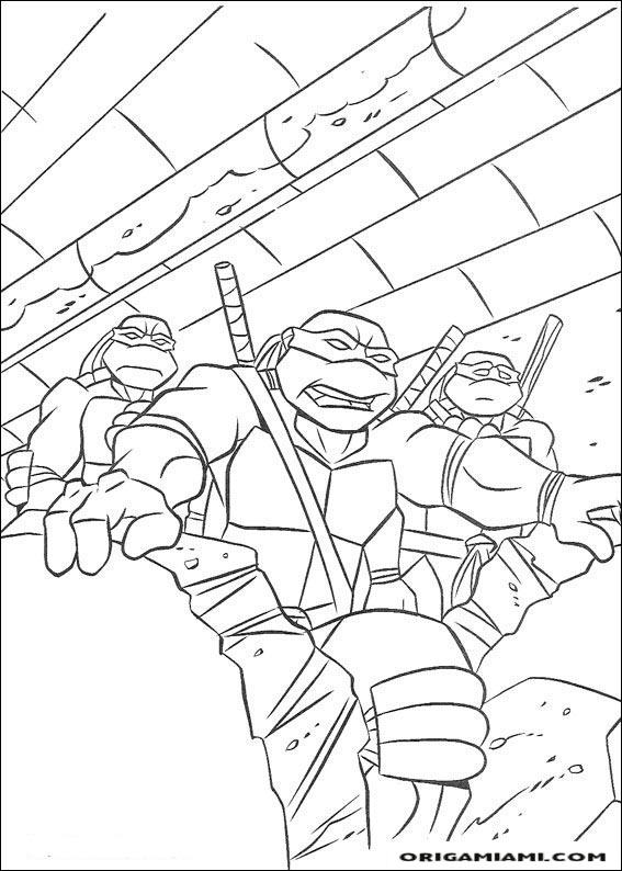 Ninja turtle coloring page (27)