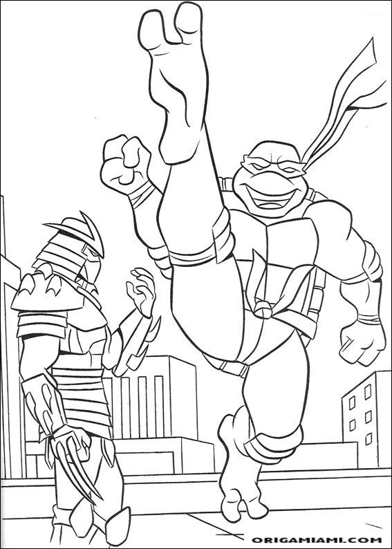 Ninja turtle coloring page (3)