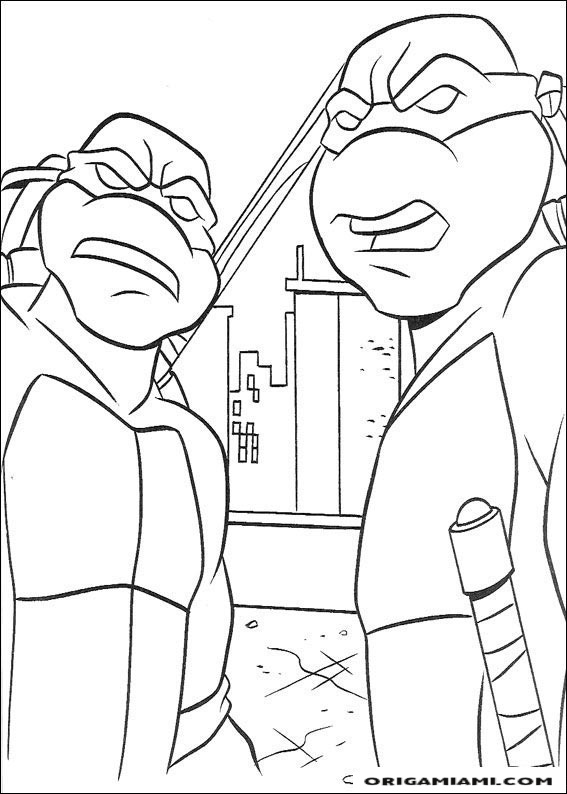 Ninja turtle coloring page (35)