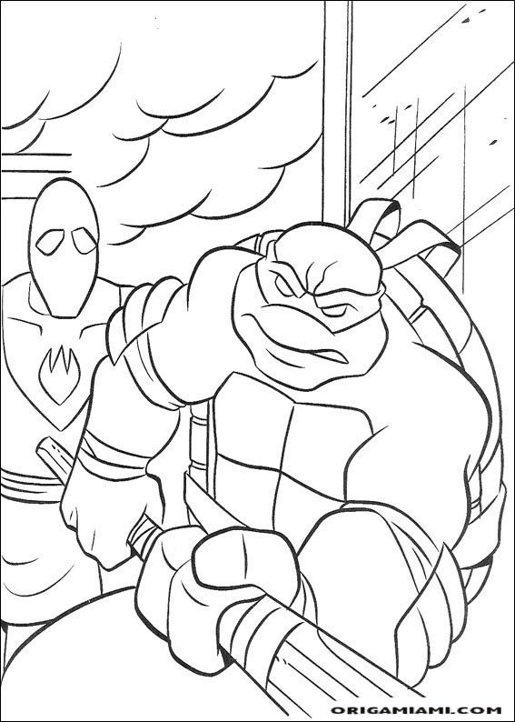 Ninja turtle coloring page (39)