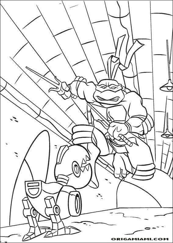 Ninja turtle coloring page (4)