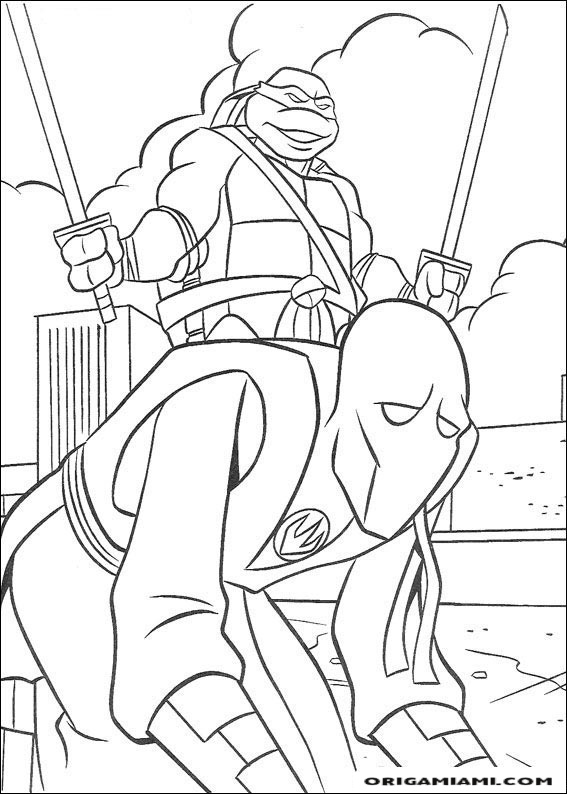 Ninja turtle coloring page (40)