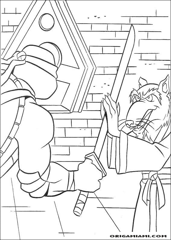 Ninja turtle coloring page (43)