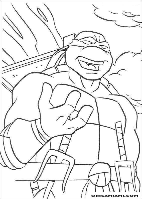 Ninja turtle coloring page (44)