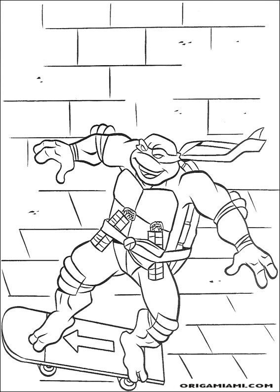 Ninja turtle coloring page (45)