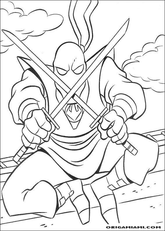 Ninja turtle coloring page (46)