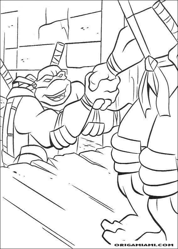 Ninja turtle coloring page (50)