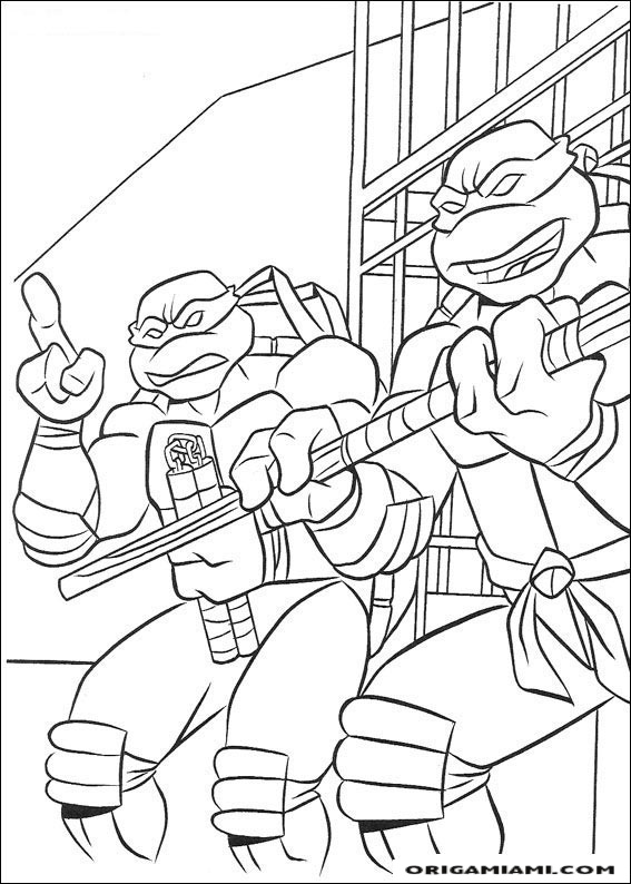 Ninja turtle coloring page (7)