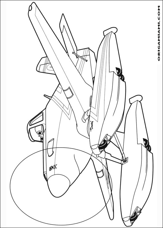 Planes coloring page (1)