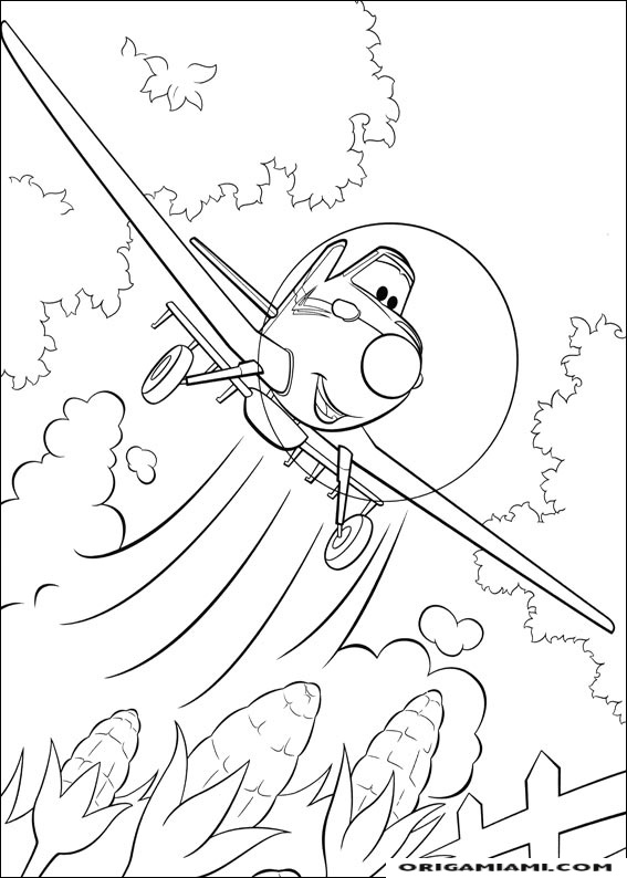 Planes coloring page (1)