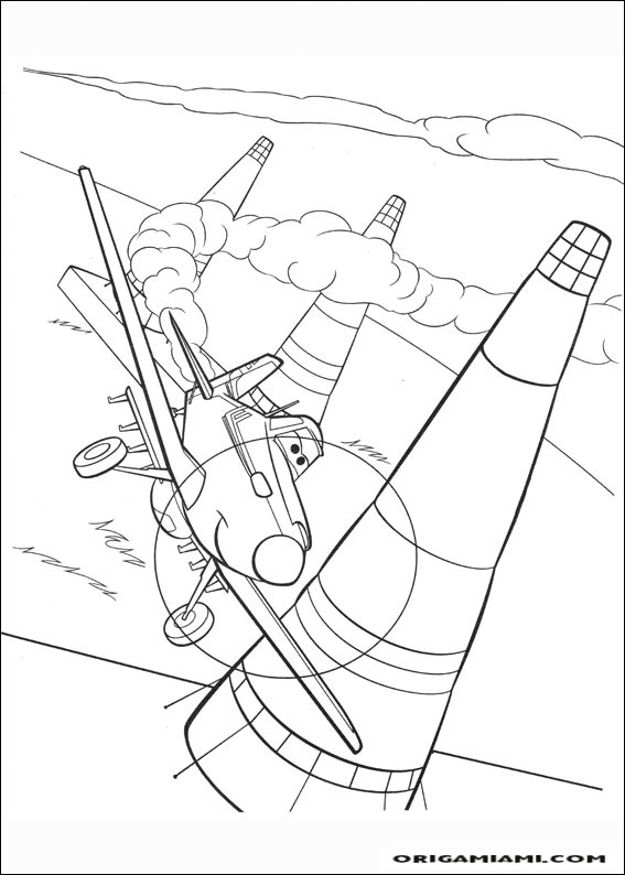 Planes coloring page (10)