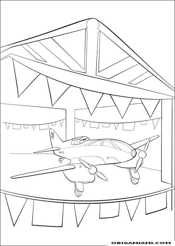 Planes coloring page (10)