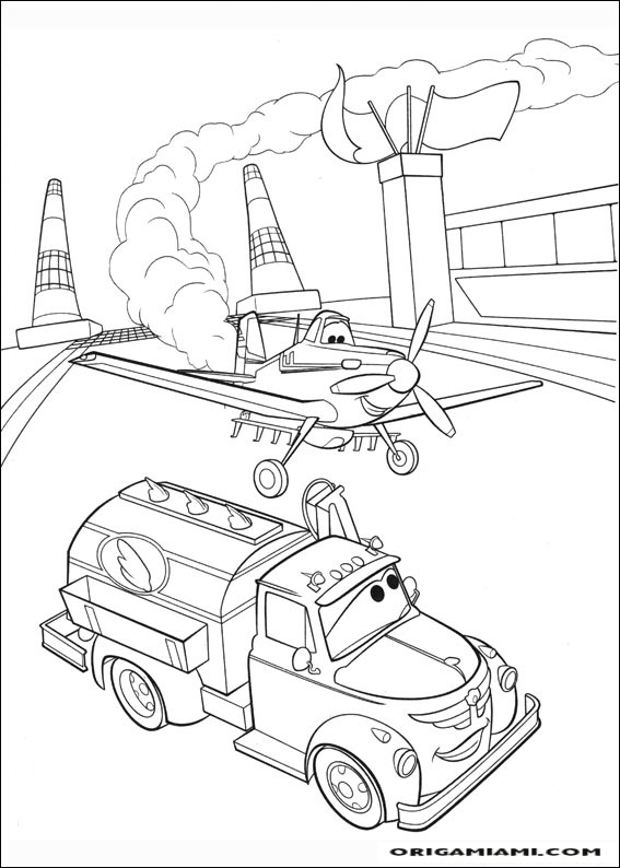 Planes coloring page (11)