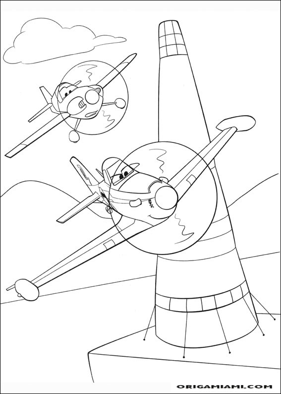 Planes coloring page (12)