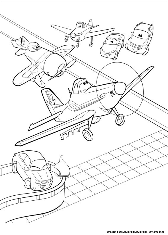 Planes coloring page (12)