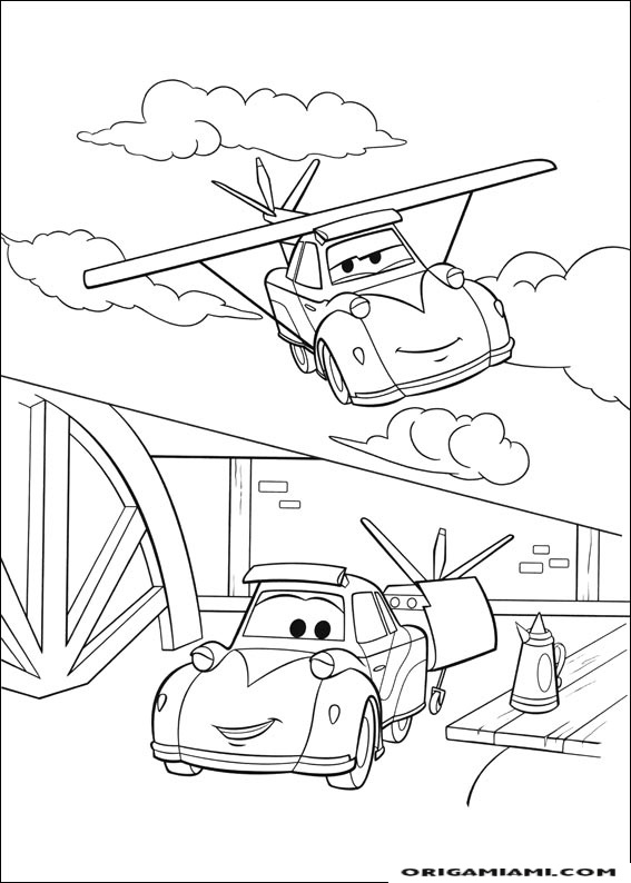 Planes coloring page (14)