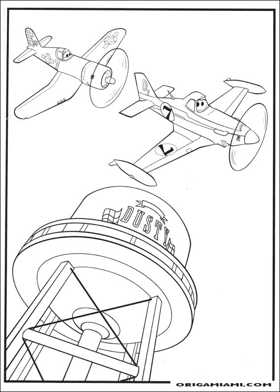 Planes coloring page (17)