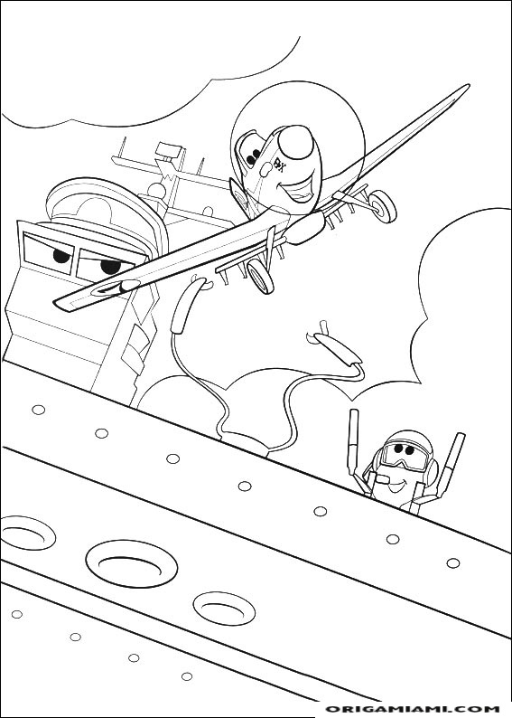 Planes coloring page (17)