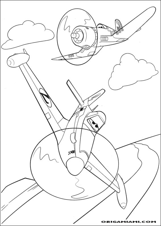 Planes coloring page (18)