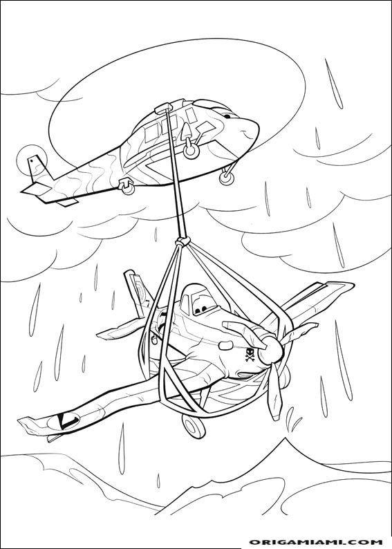 Planes coloring page (18)