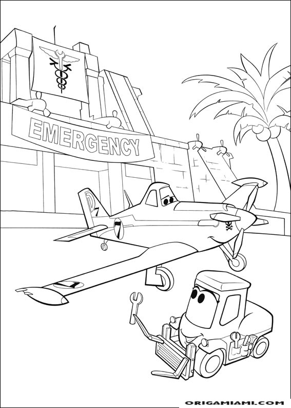 Planes coloring page (19)