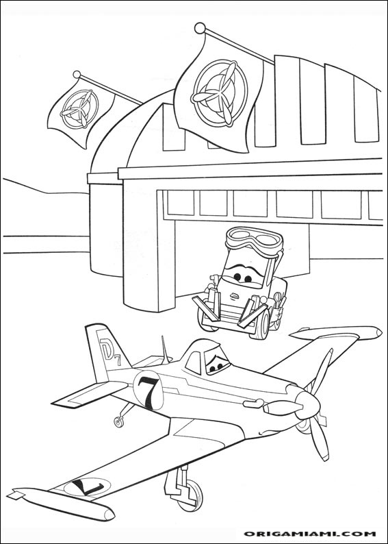 Planes coloring page (20)