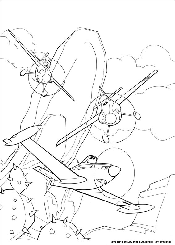 Planes coloring page (20)