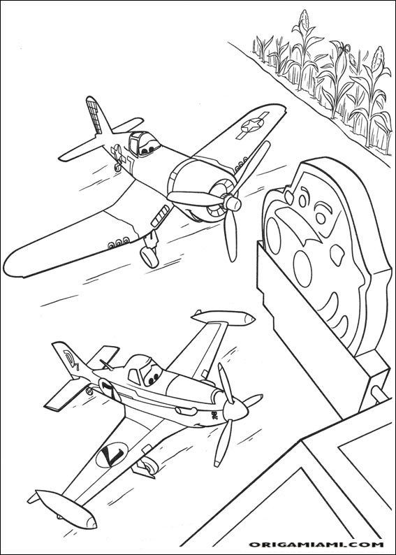 Planes coloring page (21)