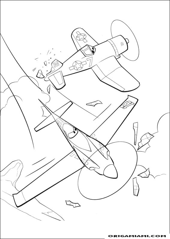 Planes coloring page (21)