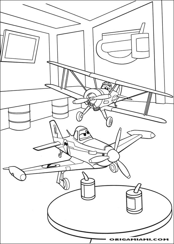 Planes coloring page (22)