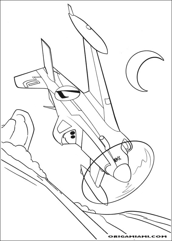 Planes coloring page (23)